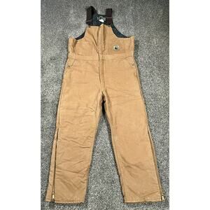 Berne Brown insulated Bib Overalls Men's X-Large Reg Work Chore Workwear